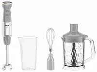 Блендер Tefal заглибний Quickchef+ 1000Вт, 3в1, чаша-800мл, чопер-1000мл, турборежим, сріблясто-сірий