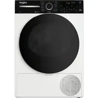 Сушильная машина Whirlpool с тепловым насосом, 9 кг, A+++, 60 см, дисплей, люк черный, белый