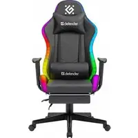 Комп'ютерне крісло для геймера Defender Watcher RGB Black (64334)