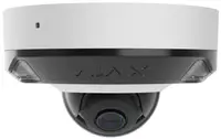 IP-Камера дротова Ajax DomeCam Mini HL white, 5мп, 4мм, гібридне підсвічування IR 15м, білий Led 15м, Poe, True WDR, IP 65, ІЧ 15м, аудіо, кут огляду 75° до 85°, міні купольна, біла