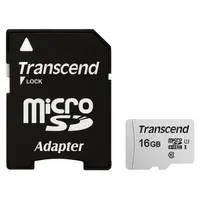 Карта памяти Transcend 16 GB microSDHC UHS-I 300S + SD Adapter TS16GUSD300S-A