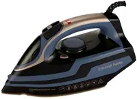 Праска Russell Hobbs, 3100Вт, паровий удар -210гр, верт. відпарювання, керам. підошва, чорно-синий