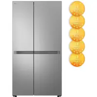 Холодильник з морозильною камерою LG GC-B257KNHW