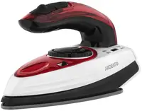 Праска ARDESTO дорожня TI-S1200, 1000Вт, 70мл, паровий удар, постійна пара - 15гр, керам. підошва, біло-червоний
