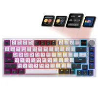 Бездротова механічна клавіатура GamePro MK160D Pro QLAB Sakura Switch White