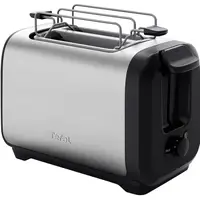 Тостер Tefal Subito 1100Вт, розморожування, щипці, нерж. сталь, чорний