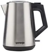 Електрочайник Gorenje 1.7л, Strix-контроль, метал, нерж