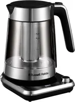 Електрочайник Russell Hobbs Attentiv Kettle, 1.7л, Strix, скло, база зі сховищем для шнура, сірий
