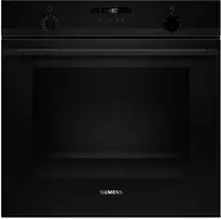 Духова шафа Siemens електрична, 76л, A, дисплей, конвекція, телескопічні направляючі, чорний