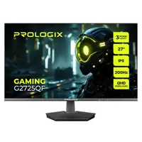 Монитор Prologix Gaming 27" G2725QF IPS Black 200Hz; 2560х1440, 1 мс, 300 кд/м2, DisplayPort, HDMI, динамики