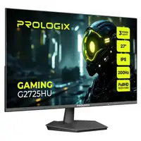 Монитор Prologix Gaming 27" G2725HU IPS Black 200Hz; 1920х1080, 1 мс, 250 кд/м2, DisplayPort, HDMI, динамики