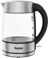 Електрочайник Tefal Glass Kettle 1.7л, скло, з підсвіткою, сріблясто-чорний