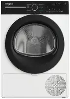 Сушильна машина Whirlpool тепловий насос, 7кг, A+++, 54,3см, дисплей, інвертор, люк чорний, білий