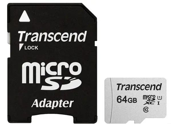 карта памяти TRANSCEND microSDXC 300S 64GB UHS-I U1 + ad