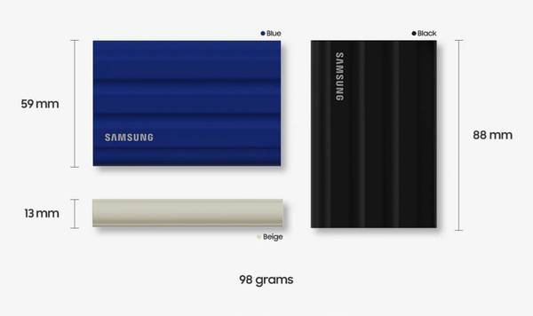 SSD накопичувач Samsung T7 Shield 1 TB Blue (MU-PE1T0R)