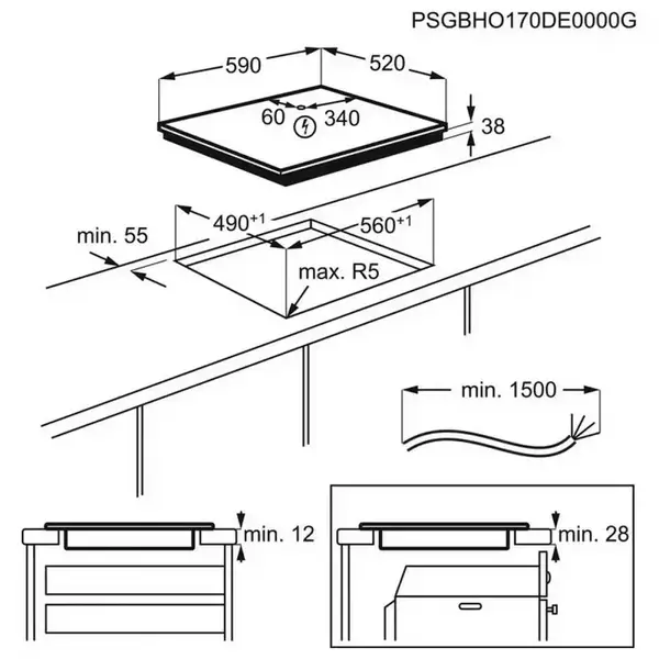 Варочная поверхность электрическая Electrolux EHF6240IOK