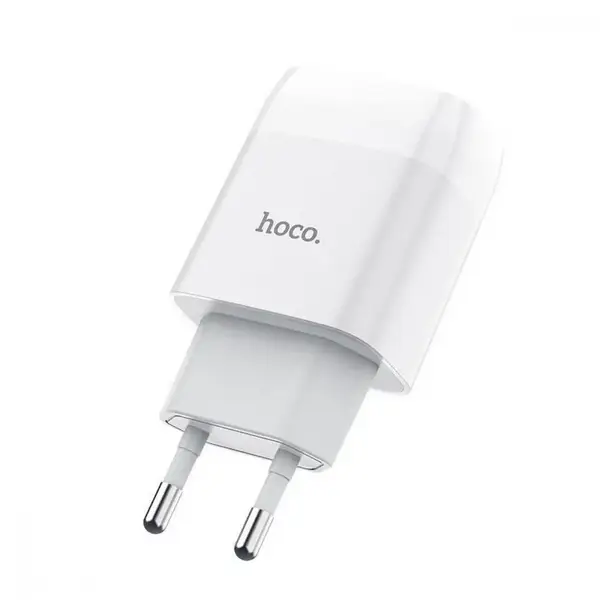 Мережевий зарядний пристрій Hoco C72A Glorious + MicroUSB White