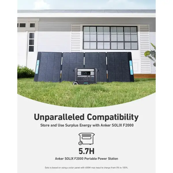 Зарядний пристрій на сонячній батареї Anker SOLIX PS400 400W (A24370A1)