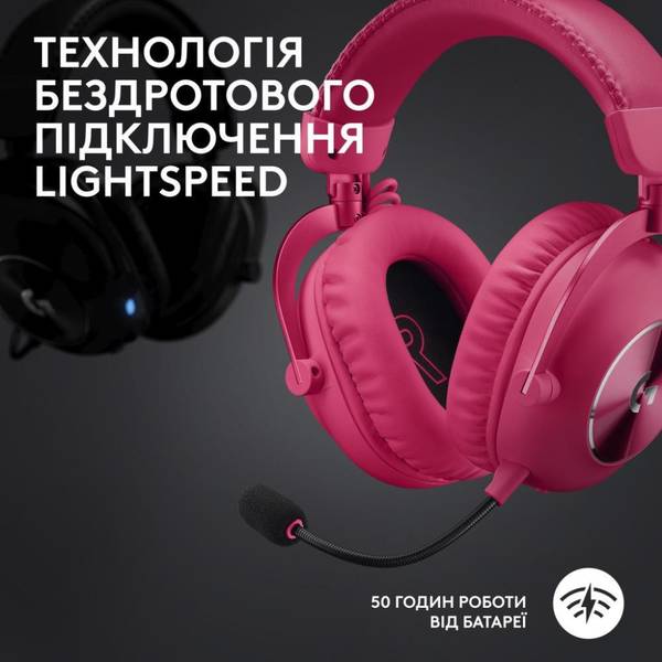 Навушники з мікрофоном Logitech G Pro X 2 Lightspeed Pink (981-001275)