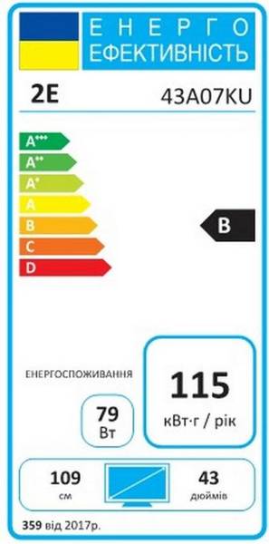 Телевизор 2E 2E-43A07KU