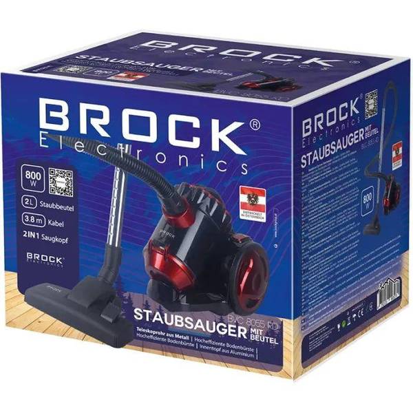 Пилосос безмішковий BROCK BVC 8055 RD
