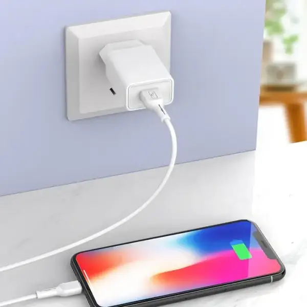 Сетевое зарядное устройство для SkyDolphin SC36L 1USB 2.4A White + Lightning cable (MZP-000116)