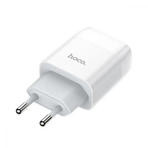 Мережевий зарядний пристрій Hoco C72A Glorious + MicroUSB White