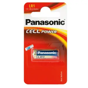 Батарейка Panasonic LR1 bat(1.5B) Alkaline 1шт (LR1L/1BE)