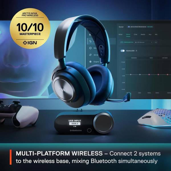 Наушники с микрофоном SteelSeries Arctis Nova Pro Wireless P Black (61522)