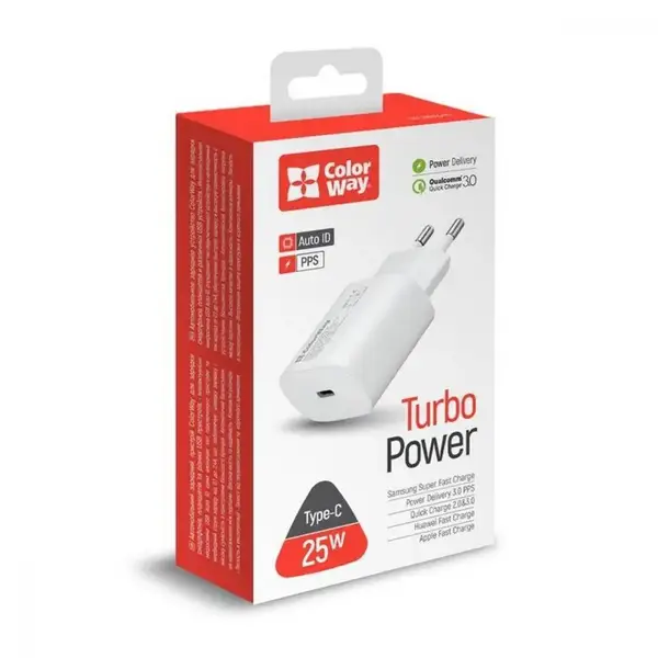 Сетевое зарядное устройство для ColorWay CW-CHS033PD-WT