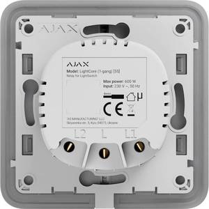 Вимикач (реле) Ajax LightCore 1-gang for LightSwitch Jeweller (000029717)