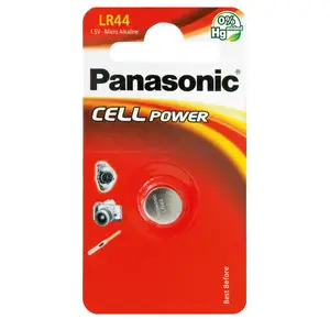 Батарейка Panasonic LR44 bat(1.5B) Alkaline 1шт (LR-44EL/1B) Батарейка Panasonic LR44 bat(1.5B) Alkaline 1шт (LR-44EL/1B)