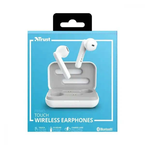 Навушники TWS Trust Primo Touch True Wireless Mic White (23783)