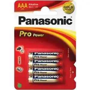 Батарейка Panasonic AAA bat Alkaline 4шт Pro Power (LR03XEG/4BP)