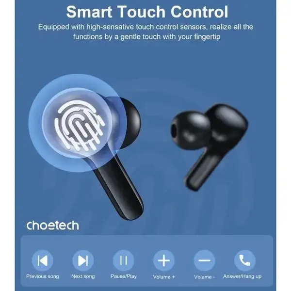Навушники TWS Choetech BH-T06 Black