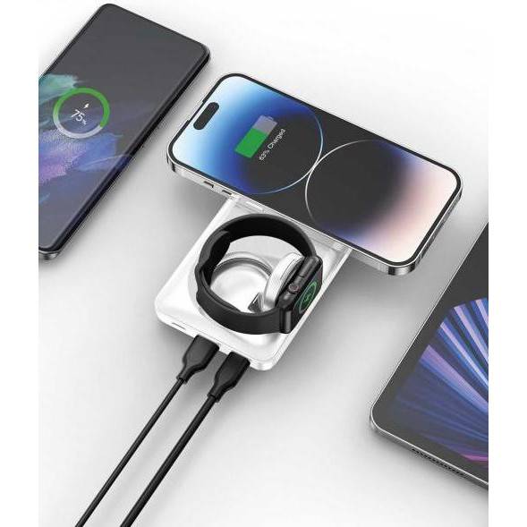 Зовнішній акумулятор (павербанк) YENKEE YPB 510 10000mAh 22.5W White (37000006)