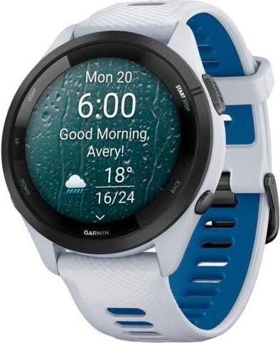 Смарт-годинник Garmin Forerunner 265 Black Bezel w. Whitestone Case and Whitestone/Tidal Blue S. Band (010-02810-51)