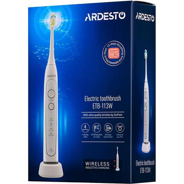 Електрична зубна щітка Ardesto ETB-113W