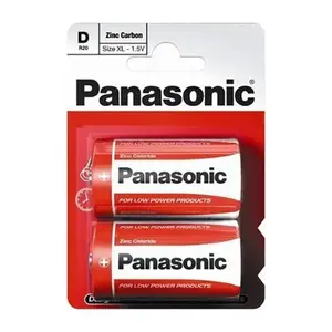 Батарейка Panasonic D bat Carbon-Zinc 2шт Red (R20REL/2BPR)