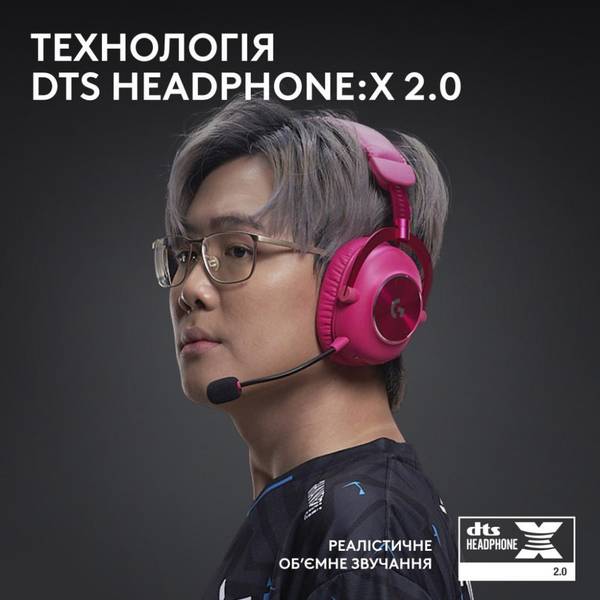 Навушники з мікрофоном Logitech G Pro X 2 Lightspeed Pink (981-001275)