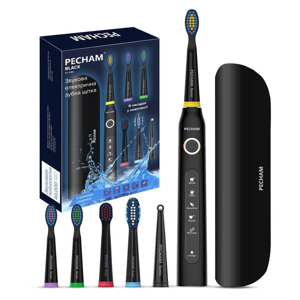 Електрична зубна щітка Pecham Black Travel PC-080