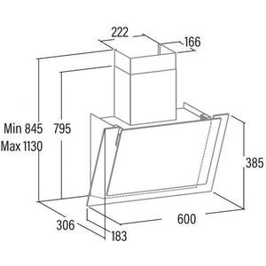 Витяжка похила Cata VALTO 600 XGBK (02027505) Витяжка похила Cata VALTO 600 XGBK (02027505)