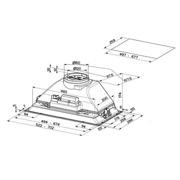 Витяжка вбудована Faber INKA SMART C LG A70 (305.0599.306)