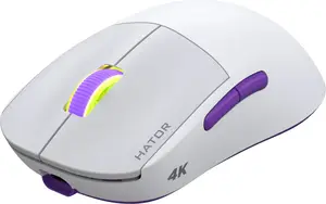 Миша HATOR Quasar 2 Ultra 4K Wireless White/Lilac (HTM571WL) Миша HATOR Quasar 2 Ultra 4K Wireless White/Lilac (HTM571WL)