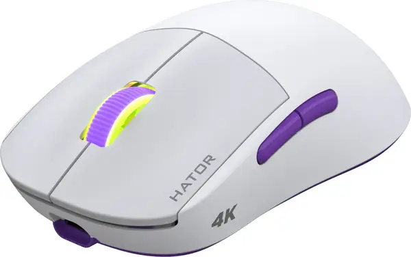Миша HATOR Quasar 2 Ultra 4K Wireless White/Lilac (HTM571WL)