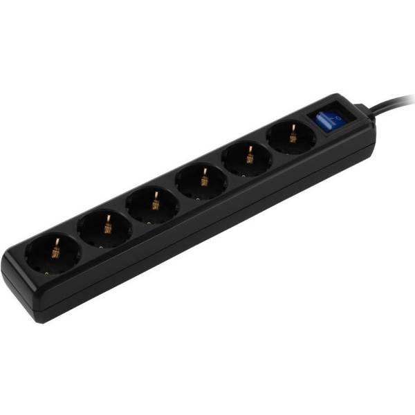 Мережевий фільтр 2E 3 м, 6 розеток Black (2E-U06ESM3BK)