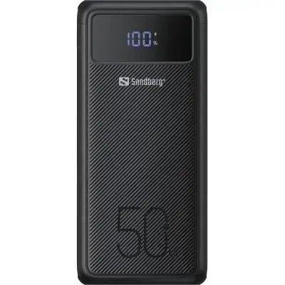 Зовнішній акумулятор (павербанк) Sandberg PD 50000 mAh 130W PD Black (420-75)