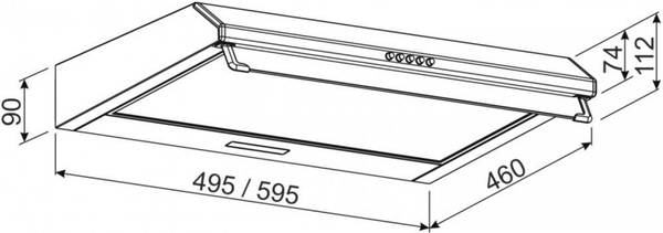 Вытяжка плоская Jantar ST I LED 50 WH