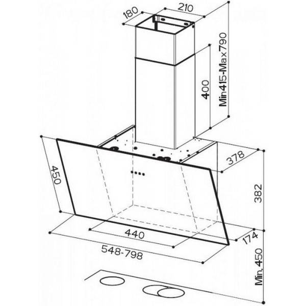 Витяжка похила Faber Tweet EV8 LED WH A55 (330.0529.665)