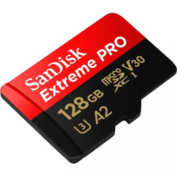 Карта пам'яті SanDisk 128 GB microSDXC UHS-I U3 Extreme Pro + SD Adapter SDSQXCD-128G-GN6MA